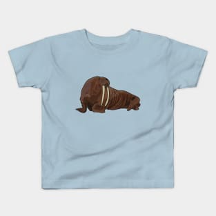 Walrus cartoon illustration Kids T-Shirt